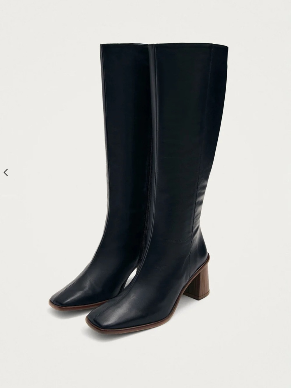 ALOHAS East Black Leather Boots, comfortable heels - Picture 3 of 12